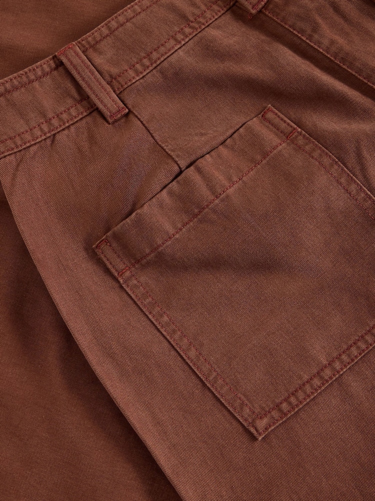 White Stuff Brown Romy Wide Leg Cropped Trousers - Image 6 of 6