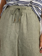 White Stuff Green Belle Linen Wide Leg Trousers - Image 4 of 6
