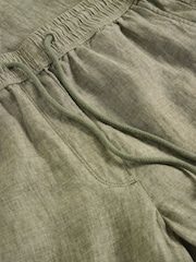 White Stuff Green Belle Linen Wide Leg Trousers - Image 5 of 6