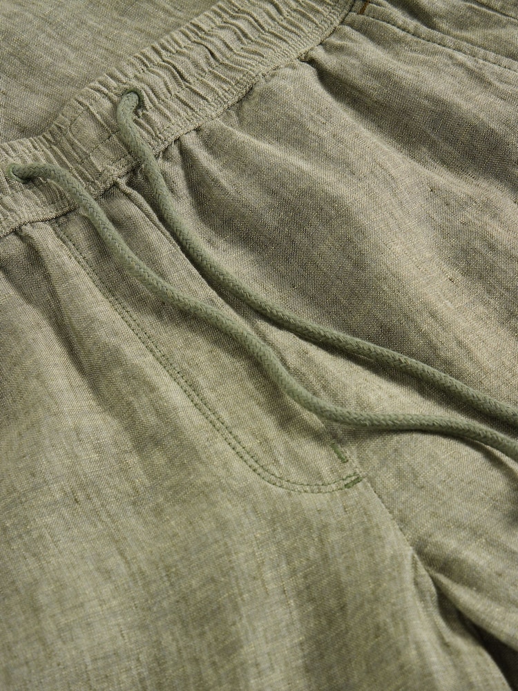 White Stuff Green Belle Linen Wide Leg Trousers - Image 5 of 6
