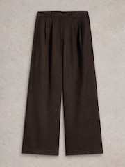 White Stuff Brown Sasha Tweedy Wide Leg Trousers - Image 5 of 6