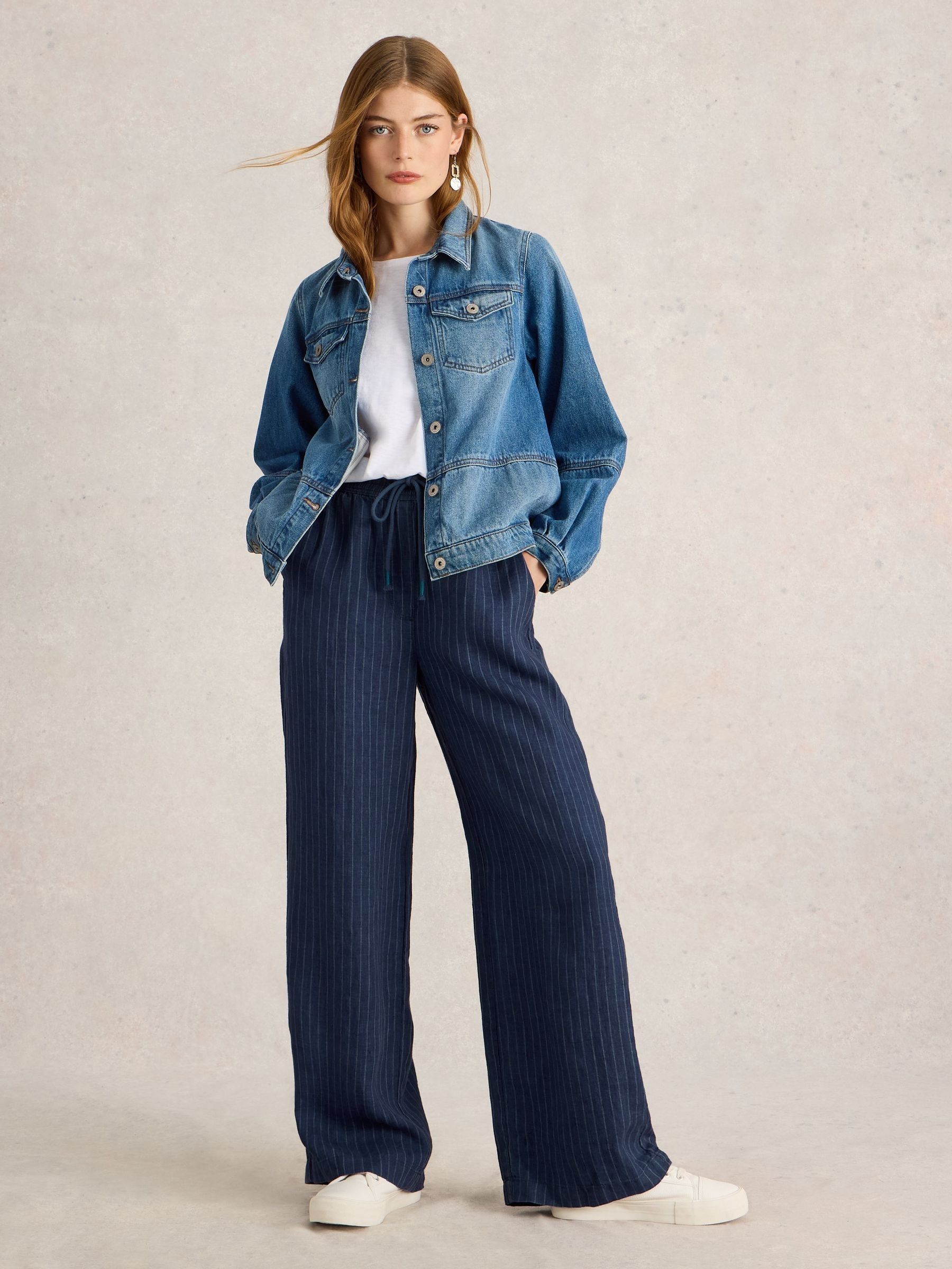 Buy White Stuff Blue Belle Linen Wide Leg Trousers from Next USA
