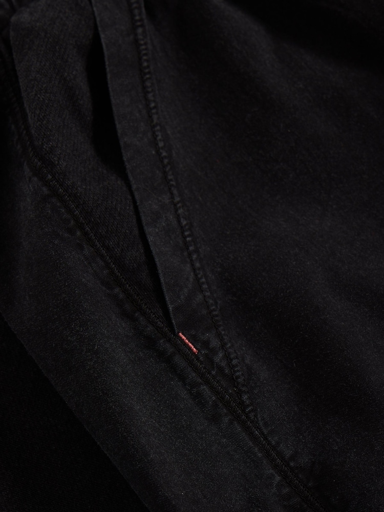 White Stuff Black Ava Wide Leg Jersey 100% Cotton Joggers - Image 6 of 6