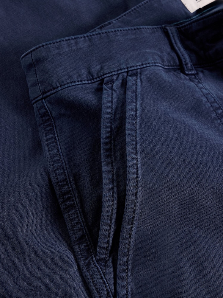 White Stuff Blue Twister Chino Wide Leg Trousers - Image 6 of 6