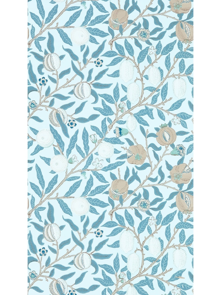 Morris & Co SlateVellum Fruit Simply Morris Wallpaper Sample - Image 1 of 1