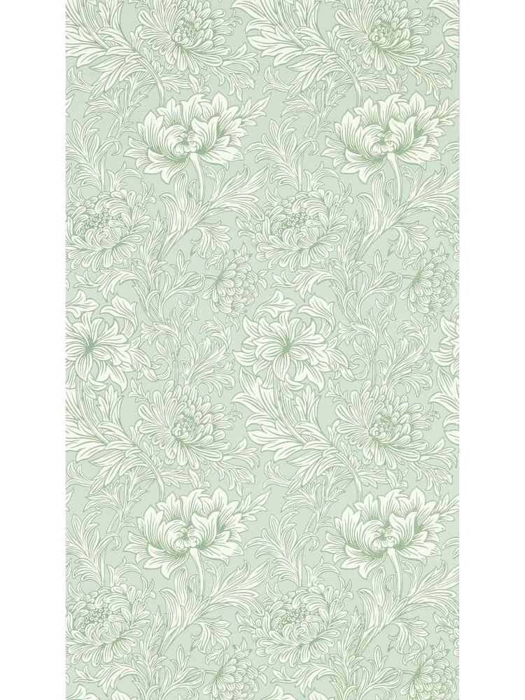 Morris & Co Willow Chrysanthemum Toile Simply Morris Wallpaper Sample - Image 1 of 1