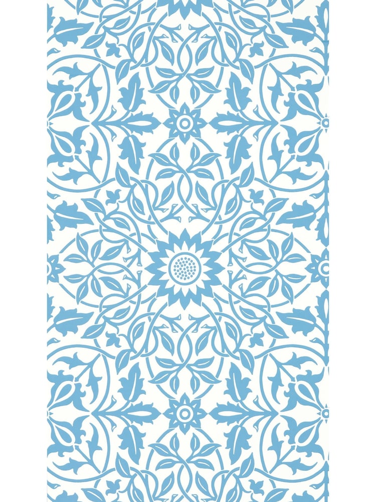 Morris & Co China Blue St James Ceiling Simply Morris Wallpaper Sample - Image 1 of 1