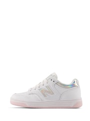 New Balance White/Silver Girls 480 Trainers - Image 3 of 7