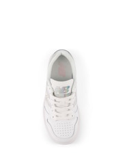 New Balance White/Silver Girls 480 Trainers - Image 6 of 7