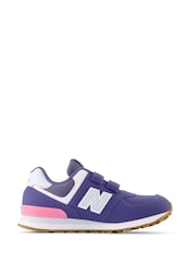 New Balance Blue Girls 574 Trainers - Image 1 of 8