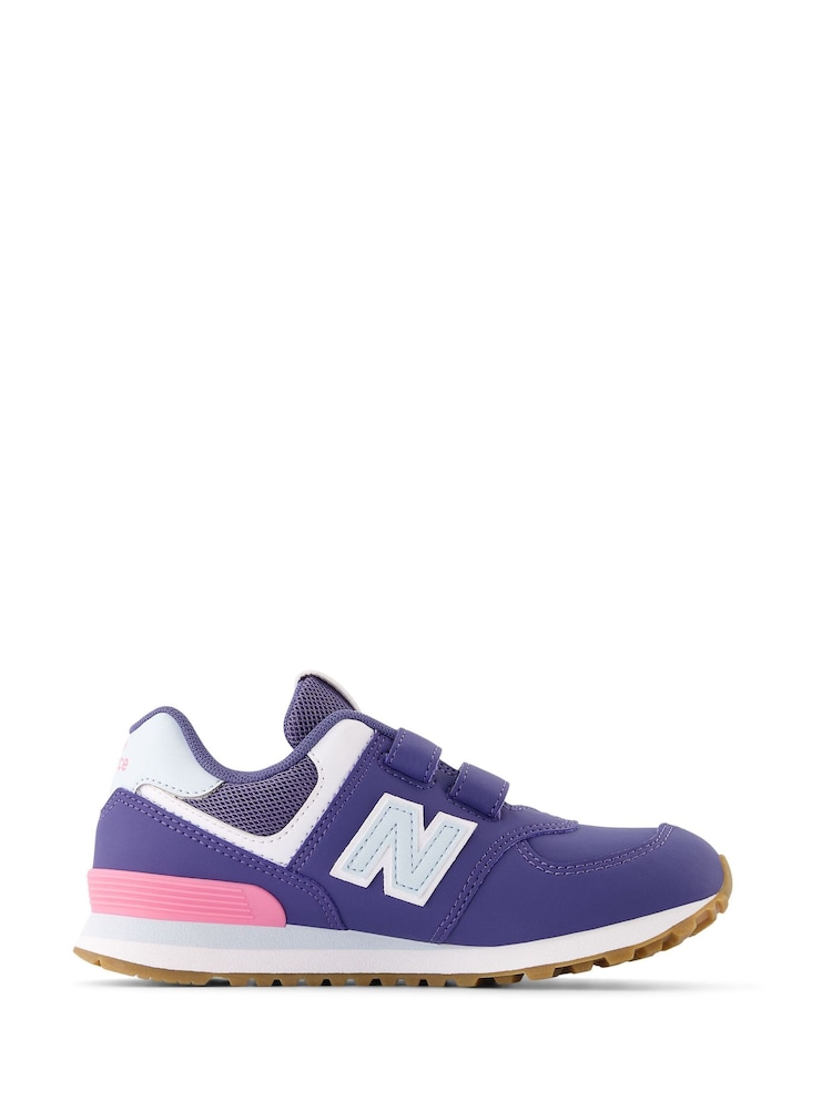 New Balance Blue Girls 574 Trainers - Image 1 of 8 New Balance Blue Girls 574 Trainers - Image 1 of 8