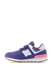 New Balance Blue Girls 574 Trainers - Image 4 of 8