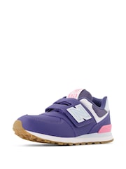 New Balance Blue Girls 574 Trainers - Image 6 of 8