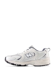 New Balance White/Blue Girls 530 Trainers - Image 2 of 5