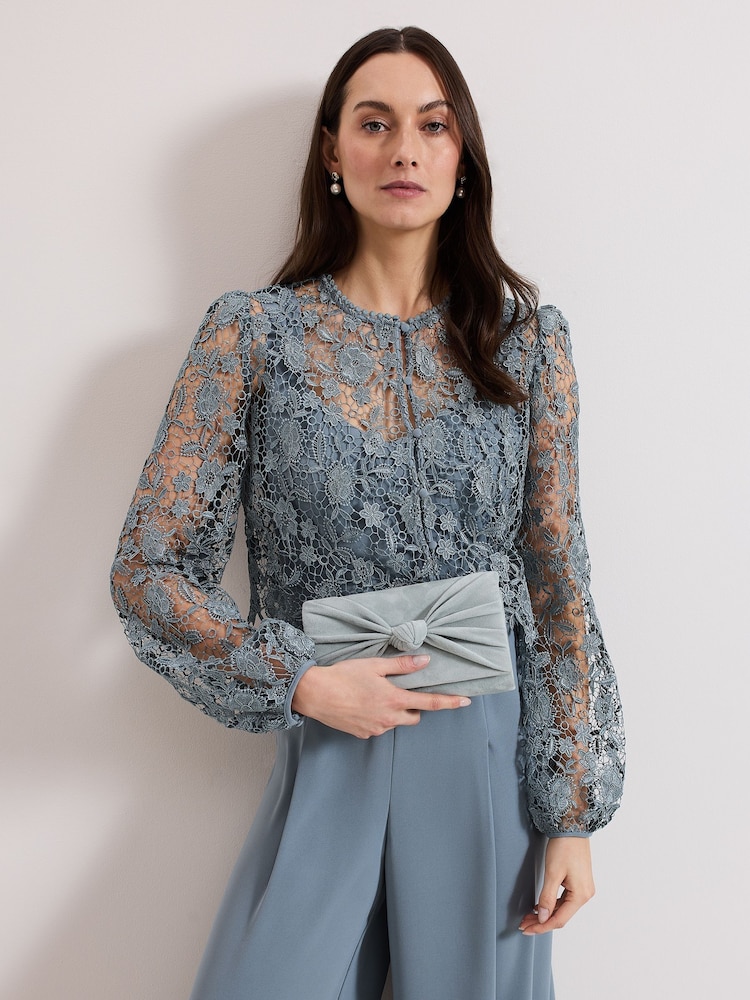 Verde - Phase Eight Knot Front Clutch Bag - Imagen 1 de 8