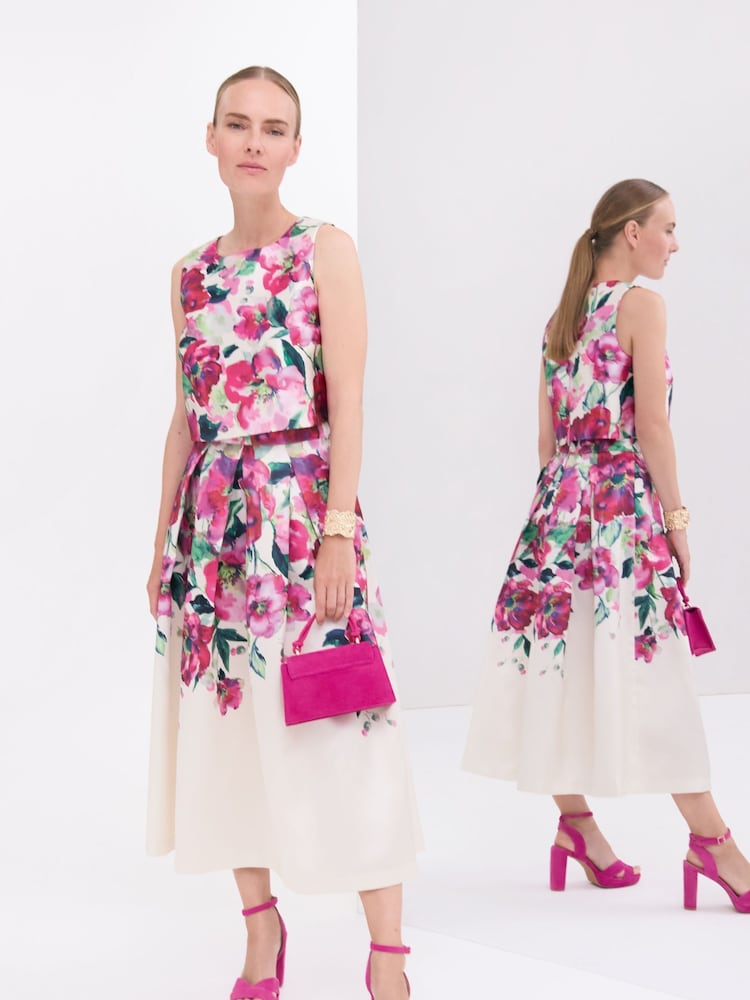 Phase Eight Natural Celeste Floral Print Top - Image 1 of 8