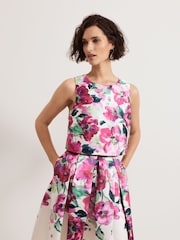 Phase Eight Natural Celeste Floral Print Top - Image 2 of 8