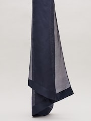 Phase Eight Blue Navy Satin Trim Scarf - Image 2 of 5