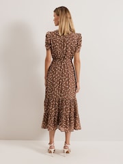 Phase Eight Natural Amy Spot Shimmer Midi Dress - Image 2 of 6