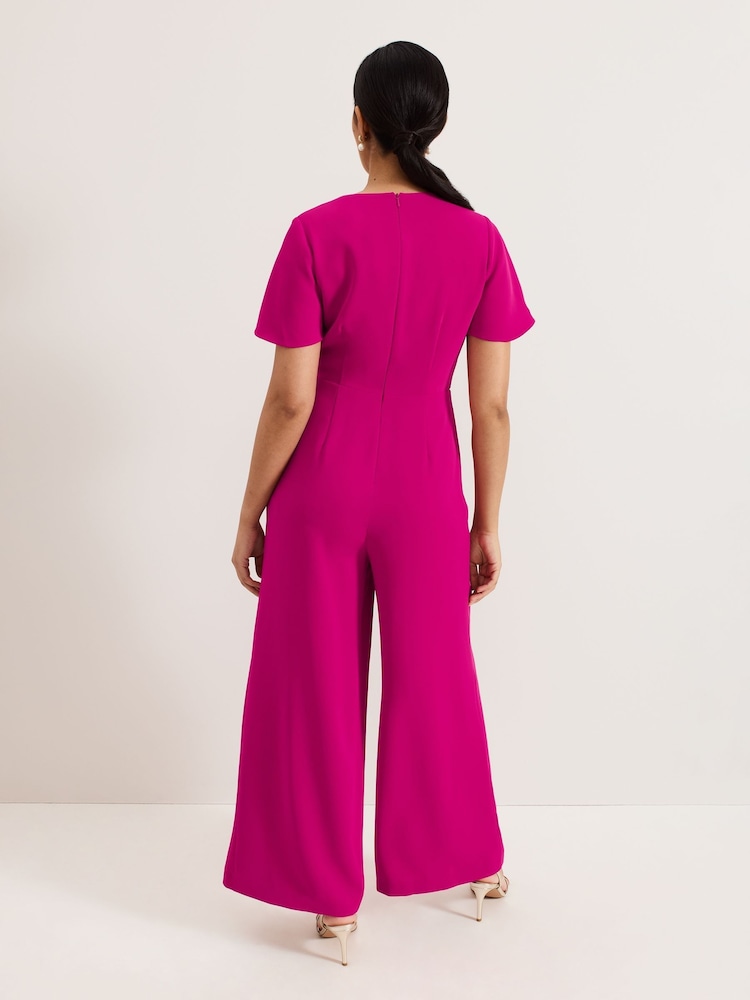 Phase Eight Pink Petite Julissa Wide Leg Jumpsuit - Image 2 of 6
