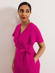 Phase Eight Pink Petite Julissa Wide Leg Jumpsuit - Image 4 of 6