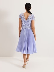 Phase Eight Blue Petite Dana Lace Double Layer Dress - Image 2 of 7
