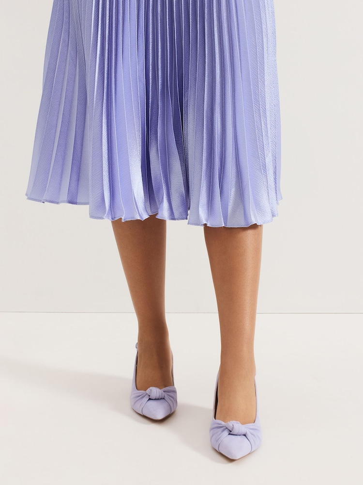 Azul - Phase Eight Knot Front Block Heel Slingback Shoes - Imagen 1 de 7