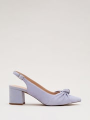 Azul - Phase Eight Knot Front Block Heel Slingback Shoes - Imagen 3 de 7