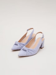Azul - Phase Eight Knot Front Block Heel Slingback Shoes - Imagen 4 de 7