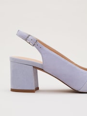 Azul - Phase Eight Knot Front Block Heel Slingback Shoes - Imagen 6 de 7
