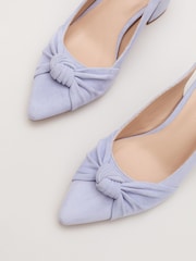 Azul - Phase Eight Knot Front Block Heel Slingback Shoes - Imagen 7 de 7
