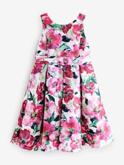 Phase Eight Natural Satin Fit Melody Printed And Flare Dress - Image 7 of 8