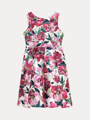 Phase Eight Natural Satin Fit Melody Printed And Flare Dress - Image 8 of 8