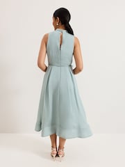 Phase Eight Blue Senita floral Detail Midi Dress - Image 2 of 6