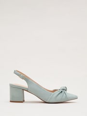 Verde - Phase Eight Knot Front Block Heels Sapatos Slingback - Imagem 1 de 7