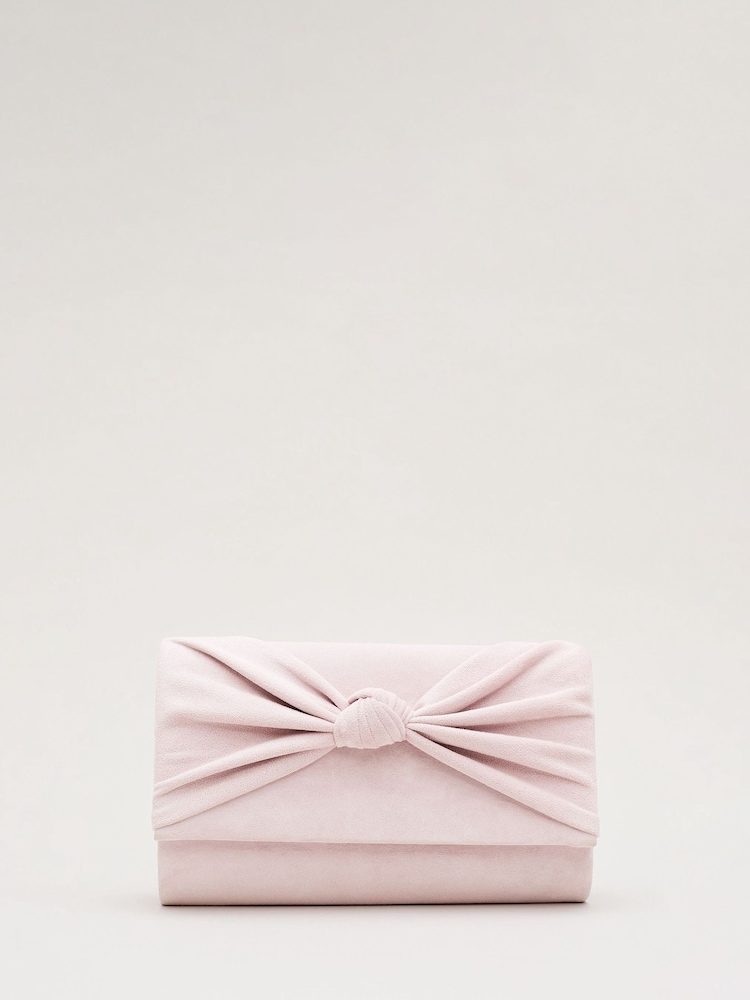 Phase Eight Pink Knot Front Clutch Bag - Image 1 of 7