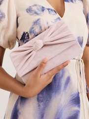 Phase Eight Pink Knot Front Clutch Bag - Image 7 of 7