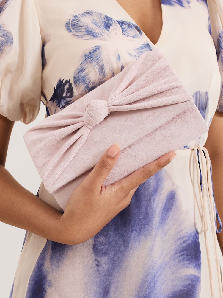 Phase Eight Pink Knot Front Clutch Bag - Image 7 of 7