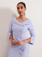 Phase Eight Blue Petite Sienna Tux Dress - Image 5 of 6