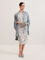 Phase Eight Grey Satin Trim Scarf - Image 2 of 5