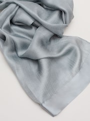 Phase Eight Grey Satin Trim Scarf - Image 5 of 5