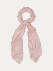 Phase Eight Pink Satin Trim Scarf - Image 1 of 5