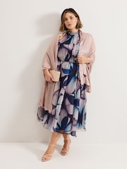 Phase Eight Pink Satin Trim Scarf - Image 4 of 5