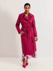 Phase Eight Pink Cheryl Petite Trench Coat - Image 3 of 7