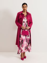 Phase Eight Pink Cheryl Petite Trench Coat - Image 7 of 7