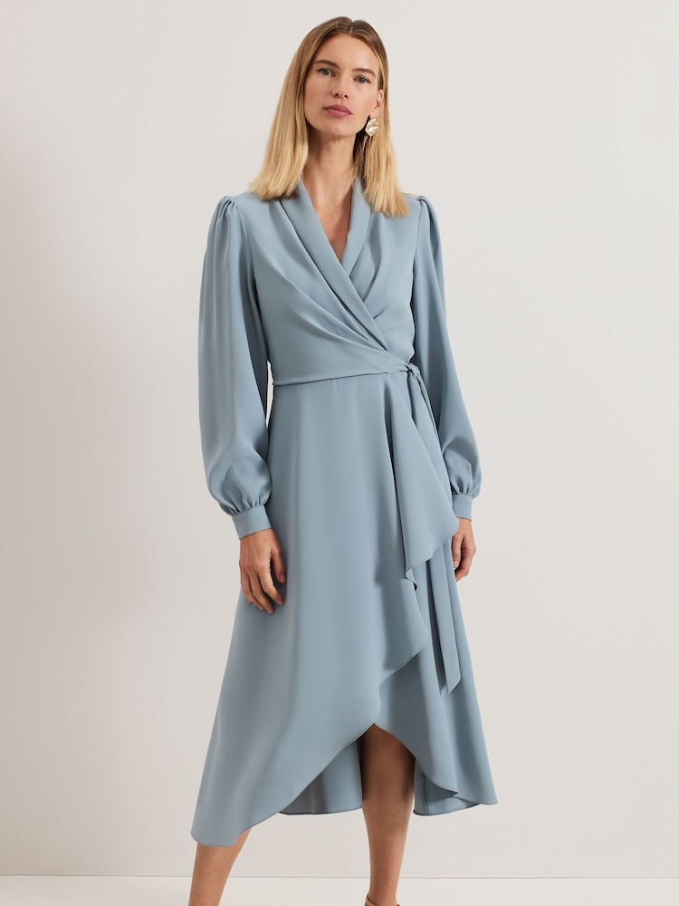 Buy Phase Eight Blue Phillippa Wrap Midi Dress from the Next UK