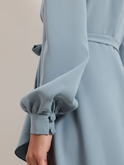 Phase Eight Blue Phillippa Wrap Midi Dress - Image 6 of 7