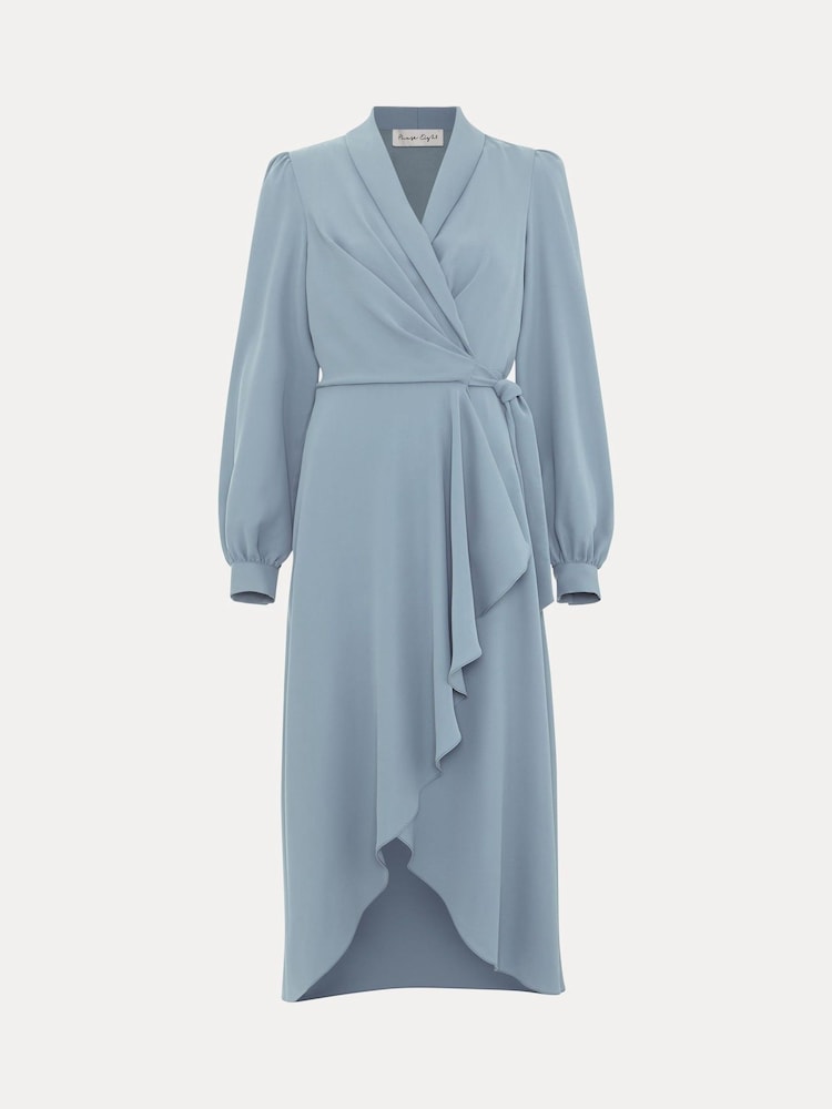 Phase Eight Blue Phillippa Wrap Midi Dress - Image 7 of 7