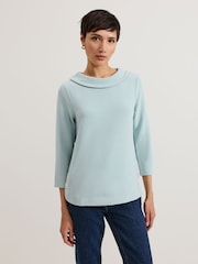Phase Eight Remy Textured Cowl Neck Top - Image 1 of 7