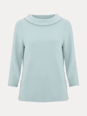 Phase Eight Remy Textured Cowl Neck Top - Image 7 of 7